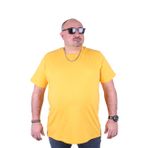 Moc Grande 11100 Büyük Beden Basic Sarı Erkek T-shirt