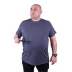 Moc Grande 11160 Büyük Beden Füme Erkek T-shirt