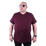 Moc Grande 11170 Büyük Beden Basic Mürdüm Erkek T-shirt