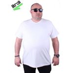 Moc Grande 11170 Büyük Beden Beyaz Erkek T-shirt