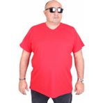 Moc Grande 11170 Kırmızı V Yaka Erkek T-shirt