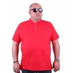 Moc Grande 11501 Büyük Beden Basic Kırmızı Erkek T-shirt