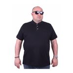 Moc Grande 11501 Büyük Beden Basic Siyah Erkek T-shirt