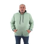Moc Grande 11700 Çağla Büyük Beden Basic Kapüşonlu Erkek Sweatshirt