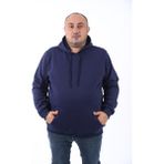 Moc Grande 11700 Lacivert Büyük Beden Basic Kapüşonlu Erkek Sweatshirt