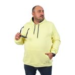 Moc Grande 11700 Sarı Büyük Beden Basic Kapüşonlu Erkek Sweatshirt