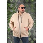 Moc Grande 11701 Bej 3 İp Kapüşonlu Erkek Sweatshirt