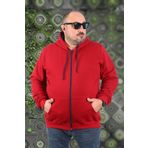 Moc Grande 11701 Bordo Kapüşonlu Erkek Sweatshirt
