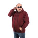 Moc Grande 11701 Mürdüm 3 İp Kapüşonlu Erkek Sweatshirt