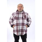 Moc Grande 22202 Bordo Büyük Beden Çift Cep Oduncu Erkek Sweatshirt