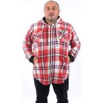 Moc Grande 22204 Bordo Büyük Beden Çift Cep Kapüşonlu Erkek Sweatshirt
