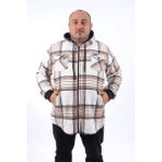 Moc Grande 22205 Kahverengi Büyük Beden Çift Cep Kapüşonlu Erkek Sweatshirt