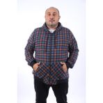 Moc Grande 22208 Petrol Büyük Beden Kanguru Cep Square Erkek Sweatshirt