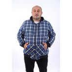 Moc Grande 22208 Saks Büyük Beden Kanguru Cep Square Erkek Sweatshirt