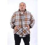 Moc Grande 22209 Kiremit Kangaroo Pocket Stripe Oduncu Gömlek Erkek Sweatshirt