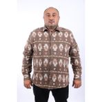 Moc Grande 22212 Kahverengi MC Three Rug Print Oduncu Erkek Gömlek