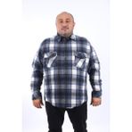 Moc Grande 22216 İndigo Çift Cep Big Plaid Oduncu Erkek Gömlek