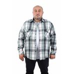 Moc Grande 22216 Yeşil Çift Cep Big Plaid Oduncu Erkek Gömlek