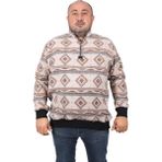 Moc Grande 22220 Kahverengi Oduncu Polo Yaka Fermuarlı Erkek Sweatshirt