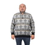Moc Grande 22220 Siyah Oduncu Polo Yaka Fermuarlı Erkek Sweatshirt