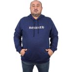 Moc Grande 22701 Lacivert Büyük Beden Rebirth Kapüşonlu Erkek Sweatshirt