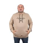 Moc Grande 22702 Bej Tokyo Büyük Beden Erkek Sweatshirt