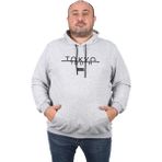 Moc Grande 22702 Gri Tokyo Büyük Beden Erkek Sweatshirt