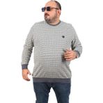 Moc Grande 22715 Antrasit Büyük Beden Bisiklet Yaka Erkek Sweatshirt