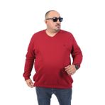Moc Grande 22720 Double Face Basic V Yaka Bordo Erkek Sweatshirt