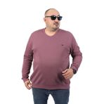 Moc Grande 22720 Double Face Basic V Yaka Lila Erkek Sweatshirt