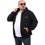 Moc Grande 22724 Siyah Ninety One Büyük Beden Kapüşonlu Erkek Sweatshirt