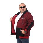 Moc Grande 22726 Bordo Büyük Beden Frontier Erkek Sweatshirt