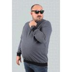 Moc Grande 22729 Antrasit Büyük Beden Uzun Kol Erkek T-Shirt