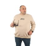Moc Grande 22732 Bej Büyük Beden Zero Baskılı Erkek Sweatshirt