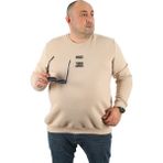 Moc Grande 22734 Bej Büyük Beden Make Good Unisex Sweatshirt