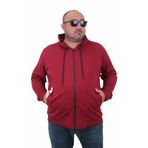 Moc Grande 22751 Bordo Kapüşonlu Fermuarlı Erkek Sweatshirt