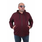 Moc Grande 22751 Mürdüm Kapüşonlu Fermuarlı Erkek Sweatshirt