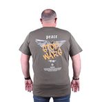 Moc Grande 23100 Peace Büyük Beden Haki Erkek T-shirt