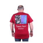 Moc Grande 23104 Romance Büyük Beden Bordo Erkek T-shirt