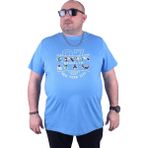 Moc Grande 23115 Nyc Büyük Beden Mavi Erkek T-shirt