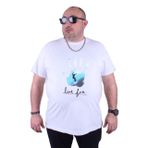 Moc Grande 23117 Surf Büyük Beden Beyaz Erkek T-shirt
