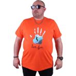Moc Grande 23117 Surf Büyük Beden Turuncu Erkek T-shirt
