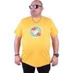 Moc Grande 23119 Summer Büyük Beden Sarı Erkek T-shirt