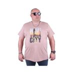 Moc Grande 23125 New York City Büyük Beden Bej Erkek T-shirt