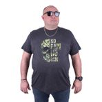 Moc Grande 23126 No Gain Büyük Beden Antrasit Melanj Erkek T-shirt