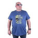 Moc Grande 23126 No Gain Büyük Beden İndigo Erkek T-shirt