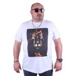 Moc Grande 23138 Lion Büyük Beden Beyaz Erkek T-shirt