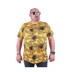 Moc Grande 23148 Palm Leaf Büyük Beden Sarı Erkek T-shirt