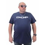 Moc Grande 23176 Büyük Beden Basic Marin Erkek T-shirt