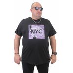 Moc Grande 23182 Büyük Beden Basic Siyah Erkek T-shirt